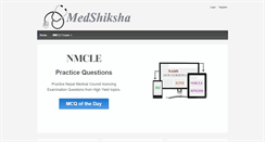 Desktop Screenshot of medshiksha.com